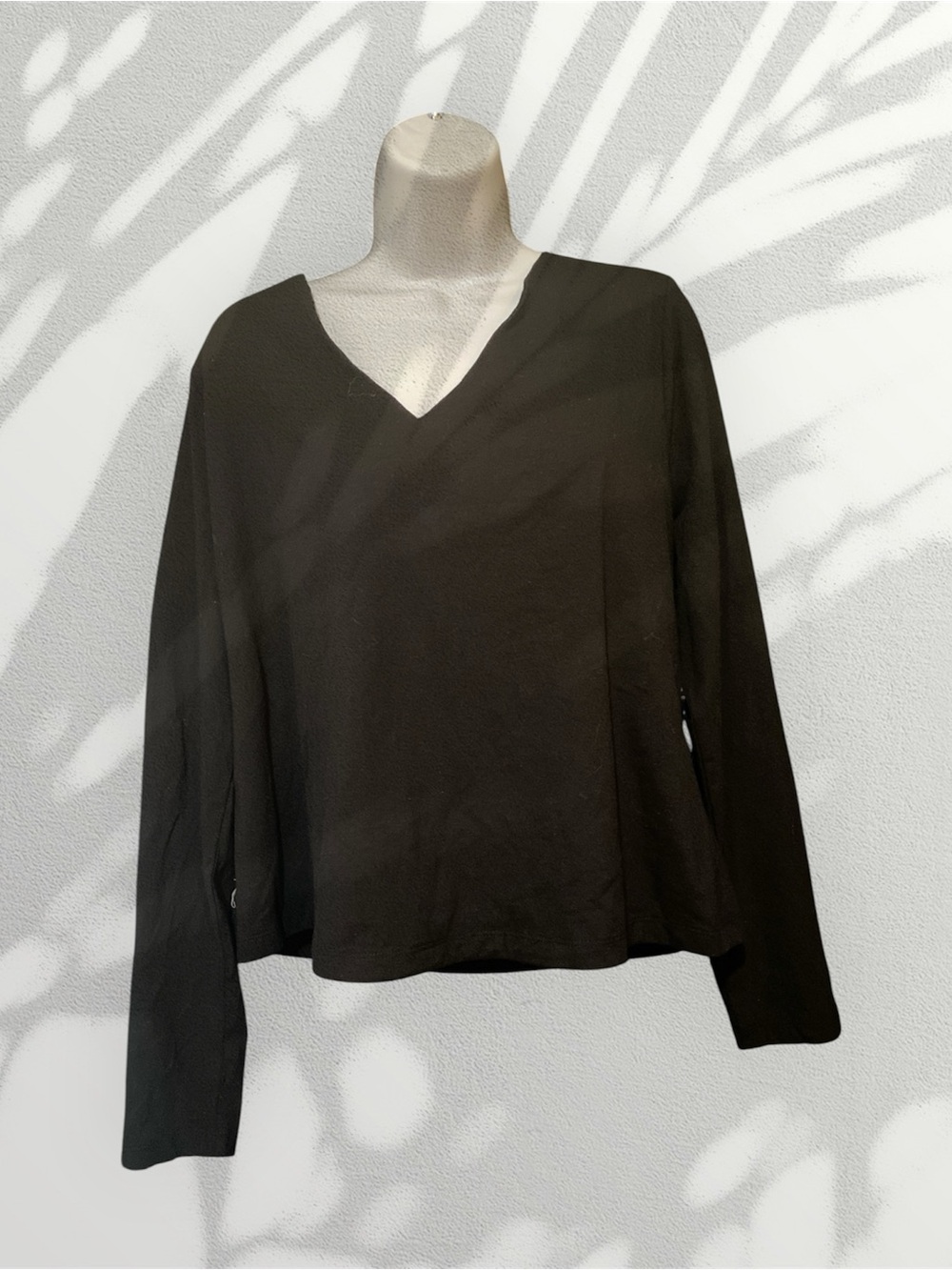 a new day Black V-Neck Long Sleeve Top